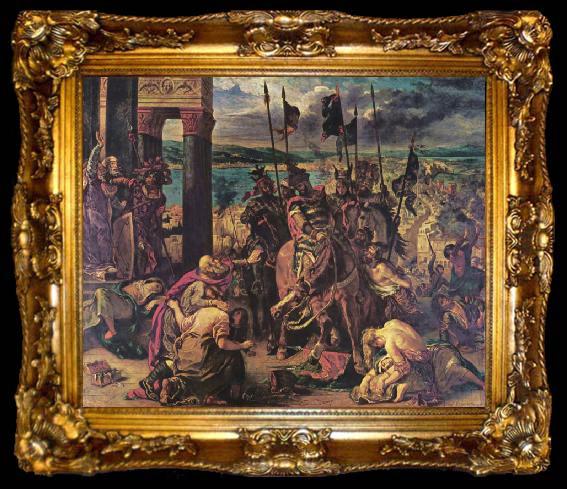 framed  Eugene Delacroix The Entry of the Crusaders into Constantinople, ta009-2